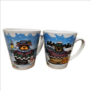 Life@Home Set of 2 Holiday Scene Mugs